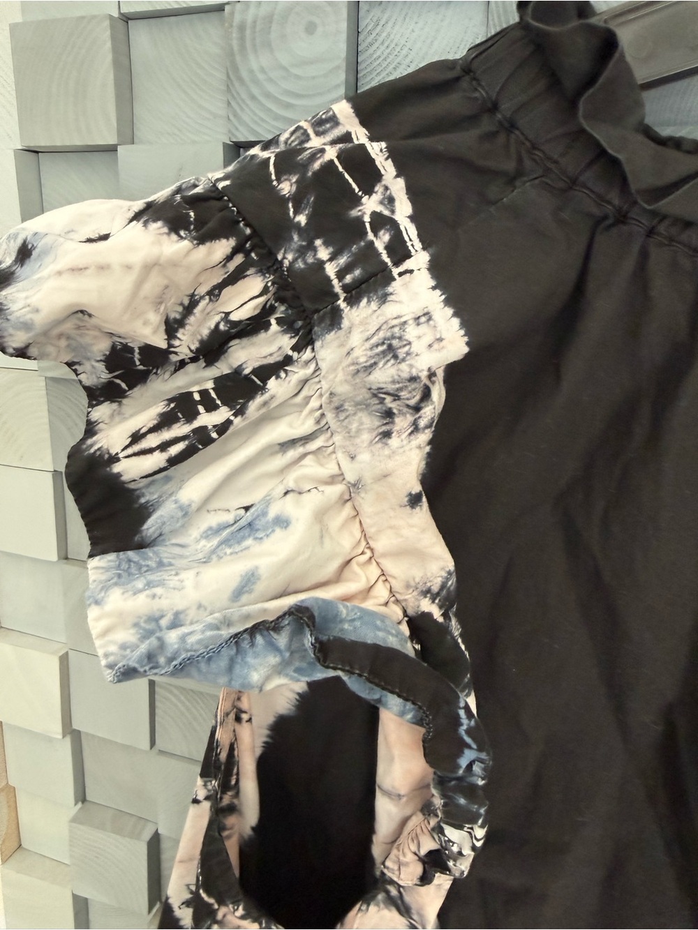 Sea New York Black Cap Sleeve Top with Tie-Dye Accents - Picture 5 of 7